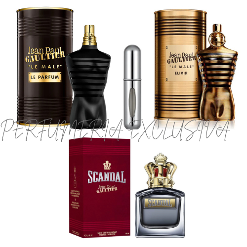 SCANDAL + LE MALE ELIXIR + LE MALE LE PARFUM